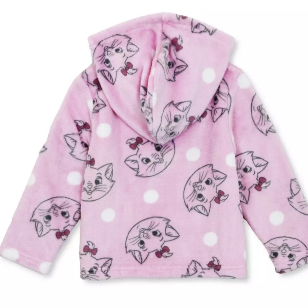 Disney Pink Cat Pattern Kids Hoodie - Picture 2 of 3